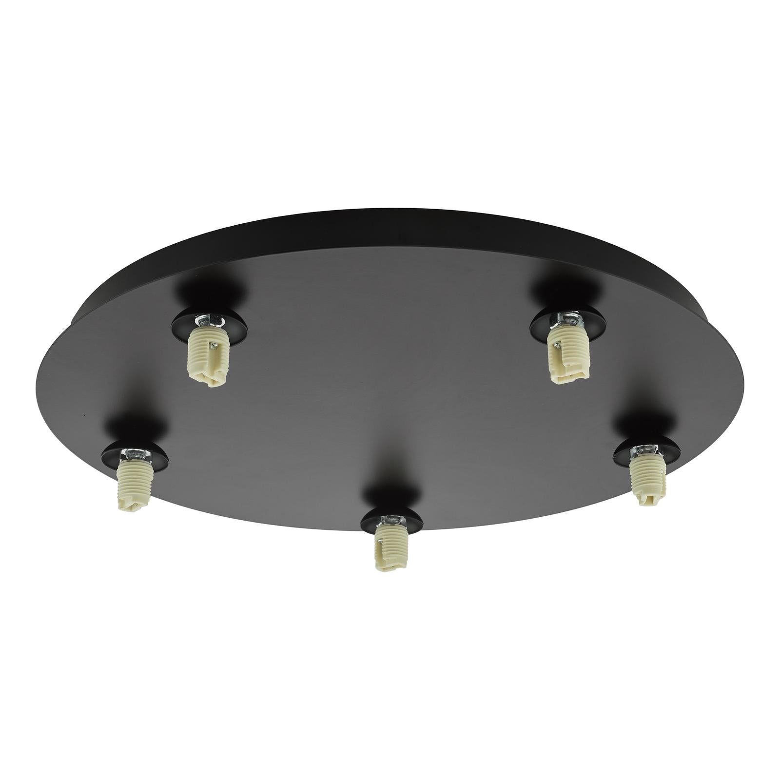 Foley 5 Light Flush Matt Black Fitting Only