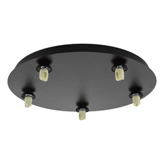 Foley 5 Light Flush Matt Black Fitting Only