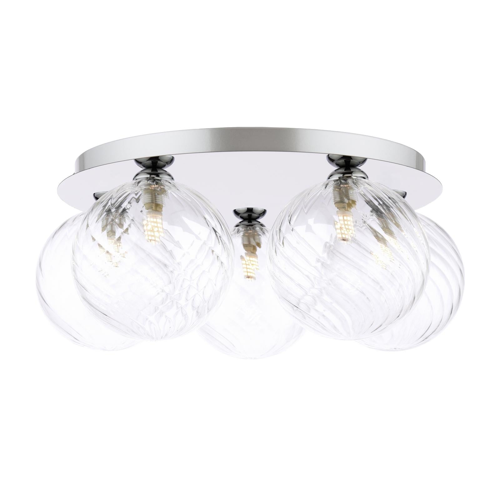 Foley 5 Light Flush Polished Chrome Fitting Only