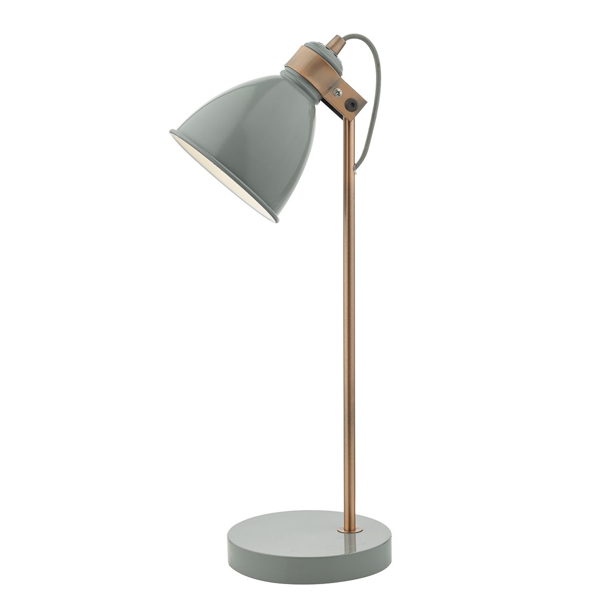 Frederick Task Table Lamp Grey and Copper FRE4239 Dar Lighting
