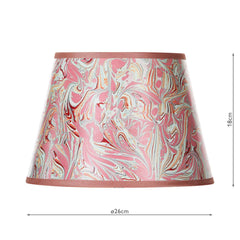 Frida Red Marble Pattern Tapered Drum Shade 26cm
