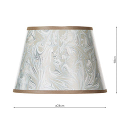 Frida Taupe Marble Pattern Tapered Drum Shade 26cm