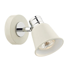 Fry Single Wall Spotlight Cream and Polished chrome dar lighting