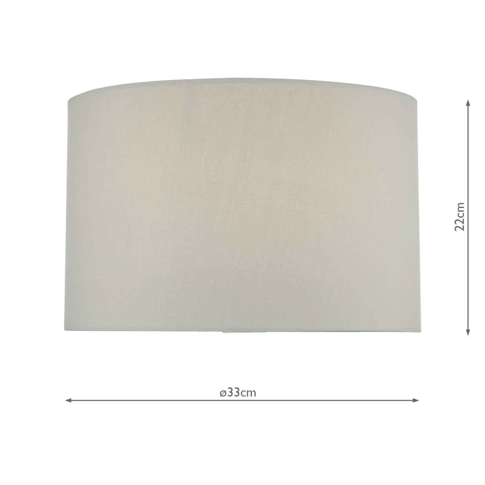Funchal Grey Cotton Drum Shade 33cm