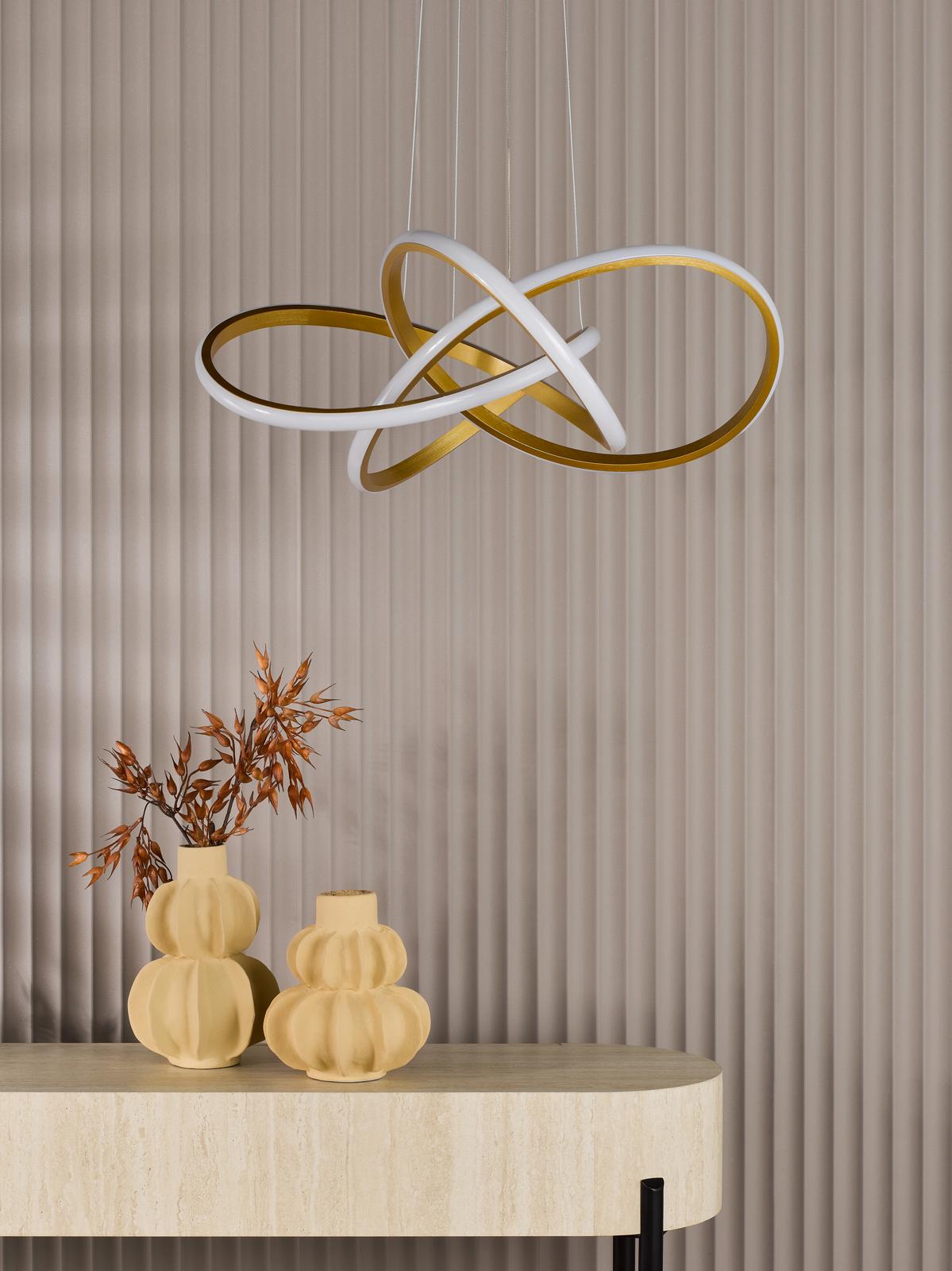 Fusion Pendant Satin Gold LED