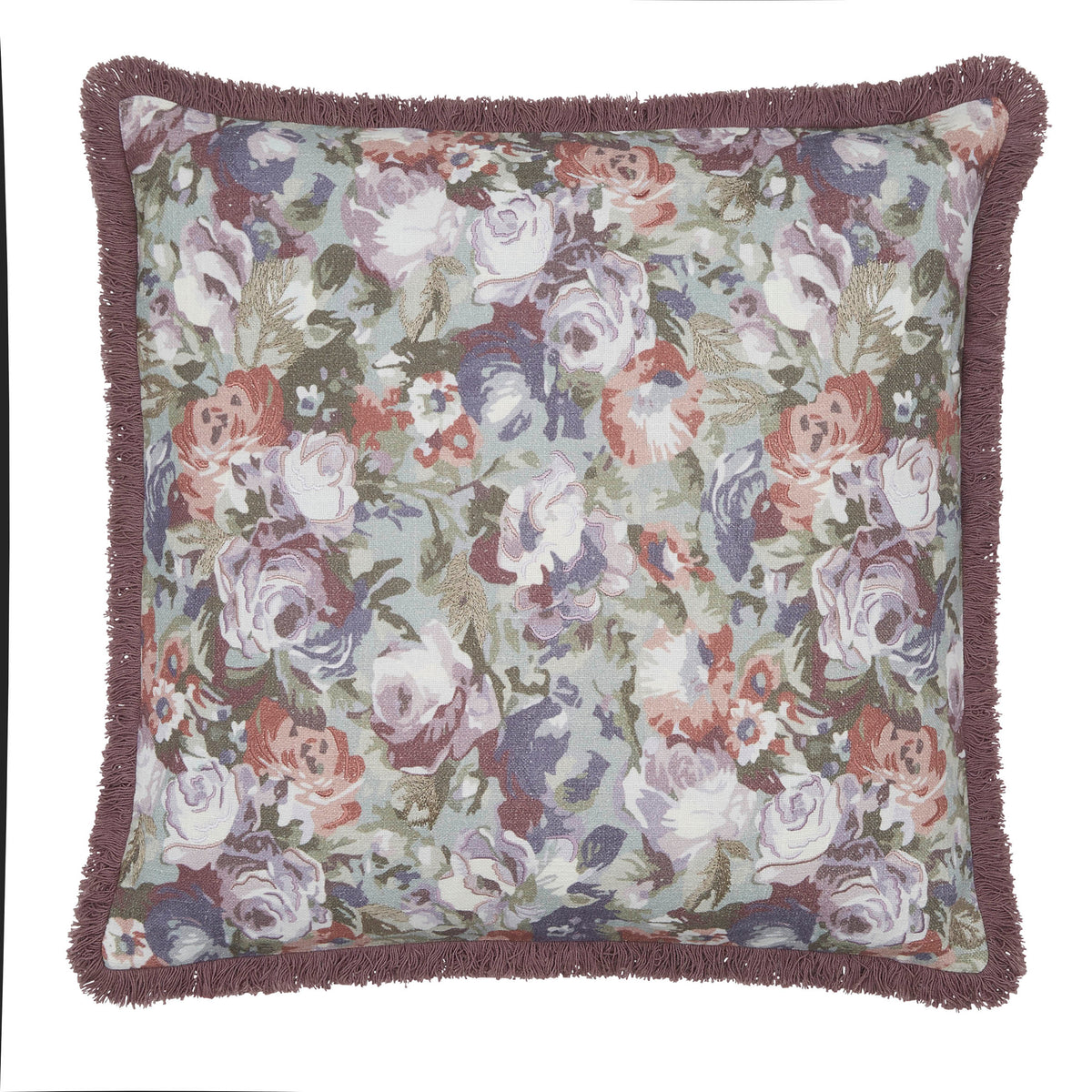 Laura Ashley Ffion Cushion Blackberry Purple