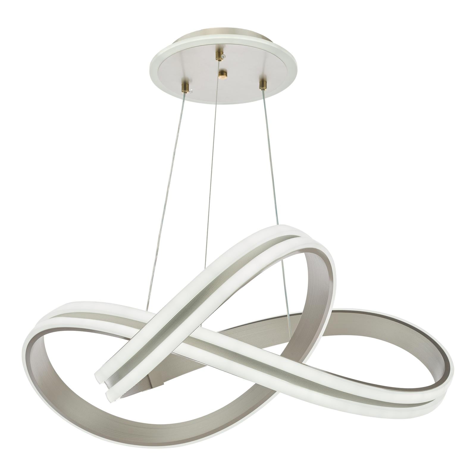 Gavino Pendant Brushed Silver LED