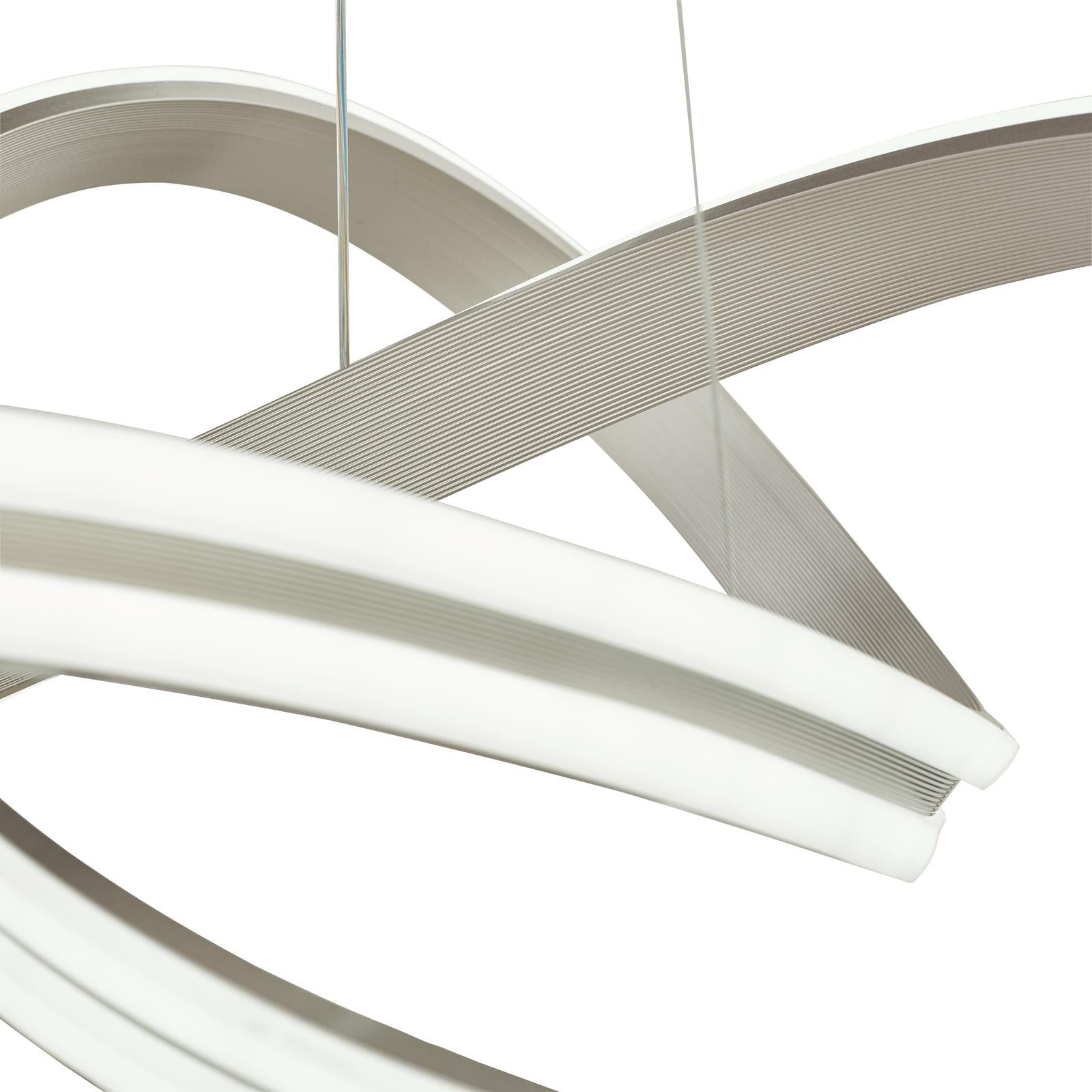 Gavino Pendant Brushed Silver LED