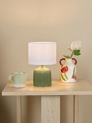 Gigi Twin Pack Table Lamp Green With Shade