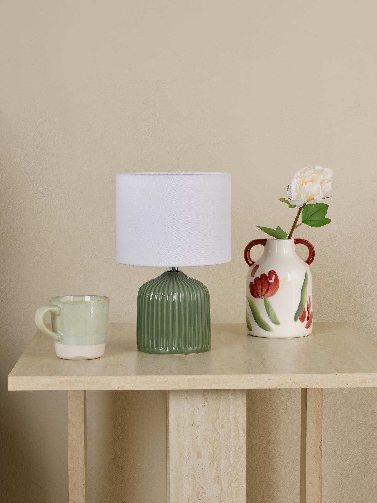 Gigi Twin Pack Table Lamp Green With Shade