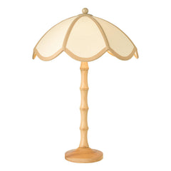 Giuliana 2 Light Table Lamp Wood with Rattan Shade