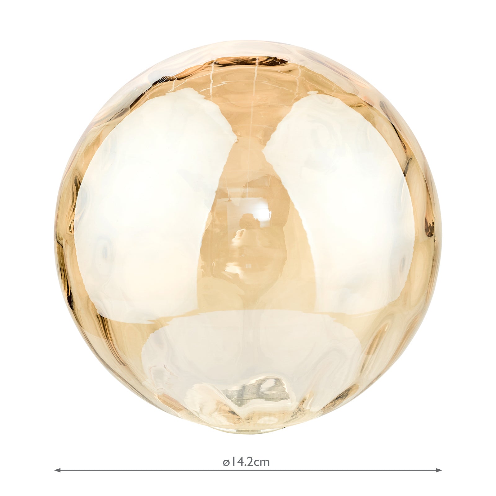 Mix & Match Amber Dimpled Glass G9 15cm