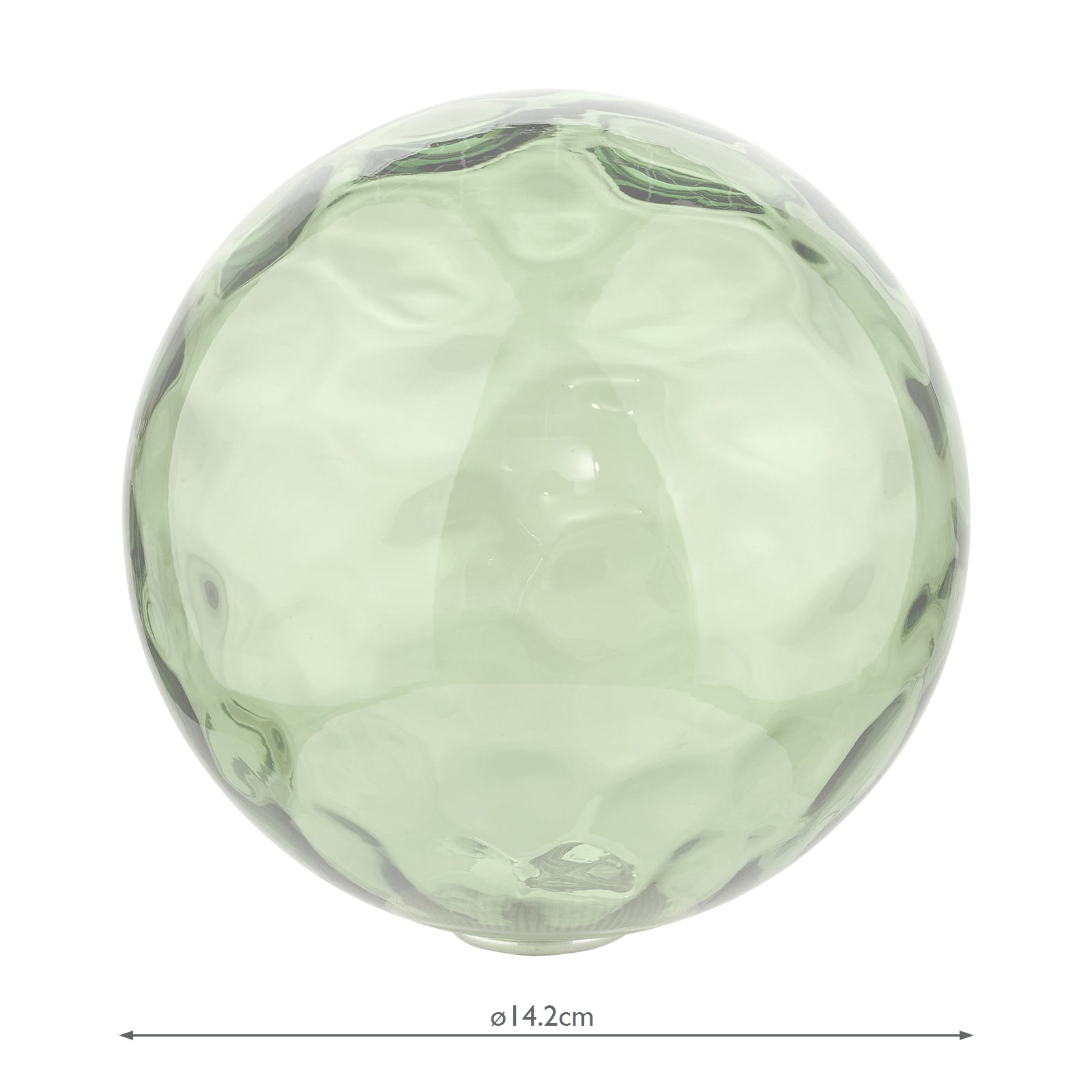 Mix & Match Green Dimpled Glass G9 15cm