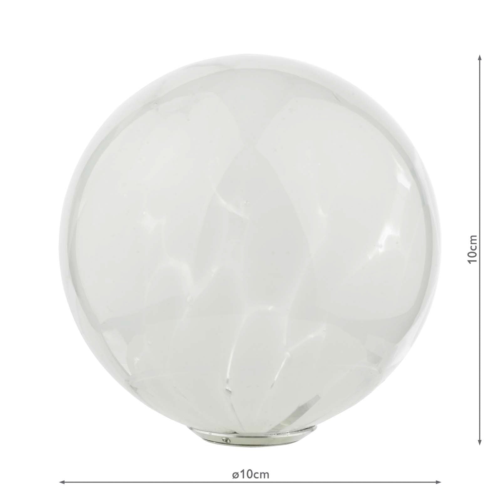 Mix & Match White Confetti Glass G9 10cm