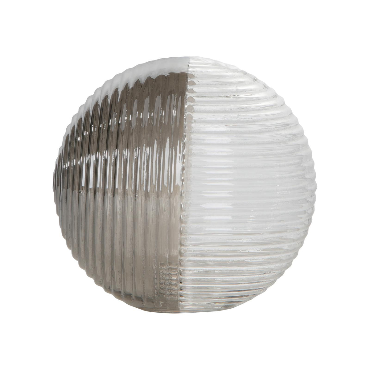 Mix & Match Smoked & Clear Ribbed Glass G9 10cm