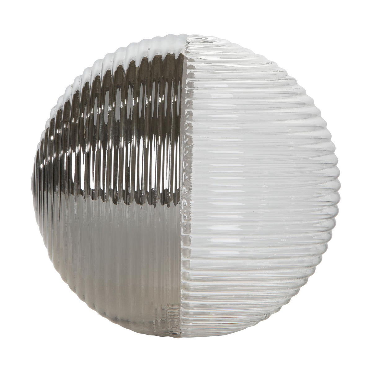 Mix & Match Smoked & Clear Ribbed Glass G9 15cm