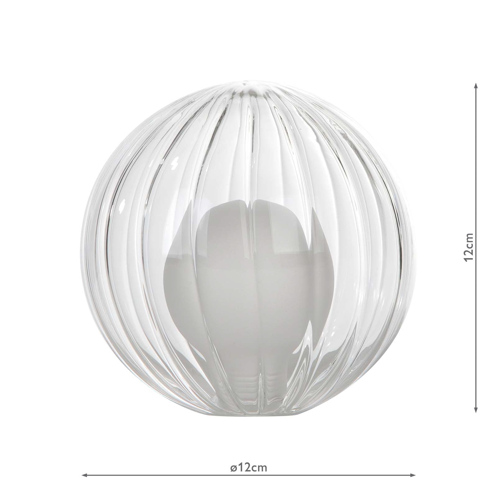 Mix & Match Opal & Clear Ribbed Glass G9 12cm