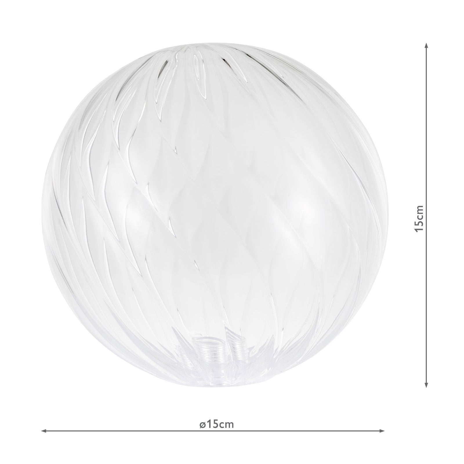 Mix & Match Twisted Style Closed Glass G9 15cm