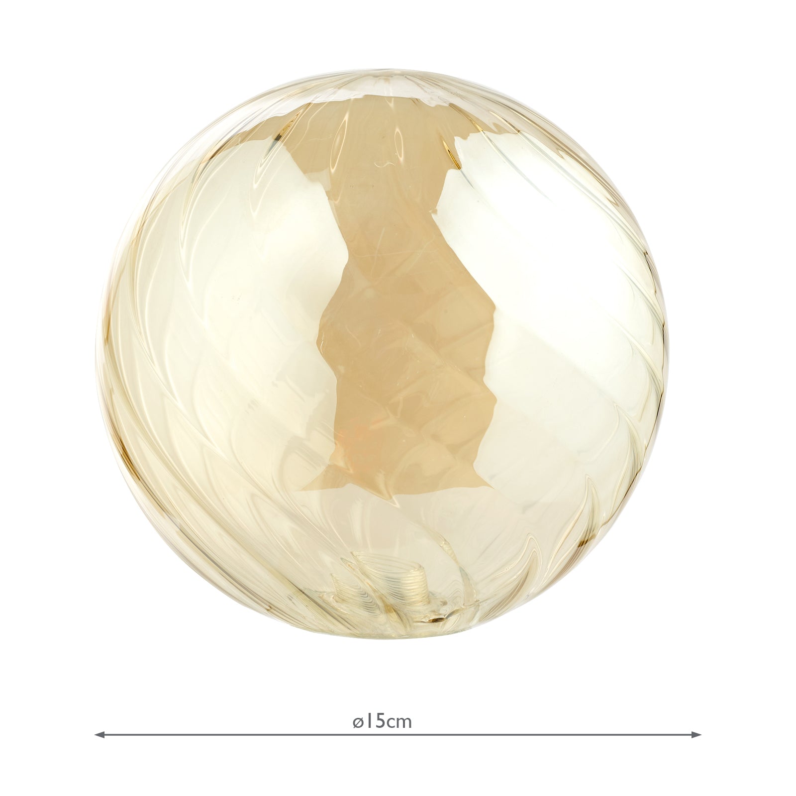 Mix & Match Twisted Style Amber Glass G9 15cm