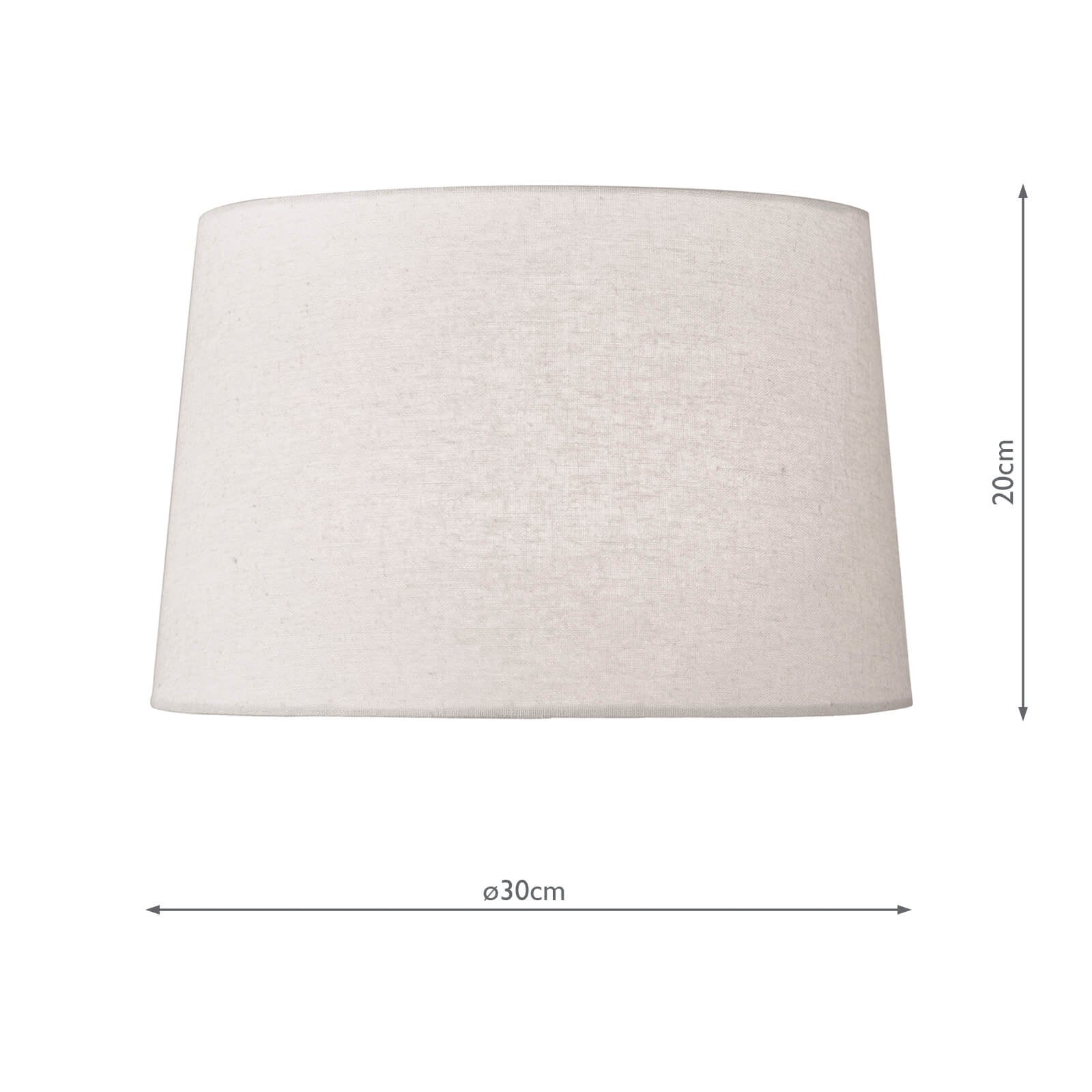 Griffith Grey Linen Tapered Drum Shade 30cm