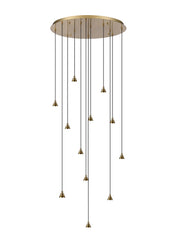 Perry / Galaxy 12 light in Aged Brass Spreader Only
