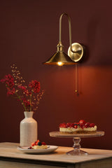 Hadano Wall Light Natural Brass and Aged Brass