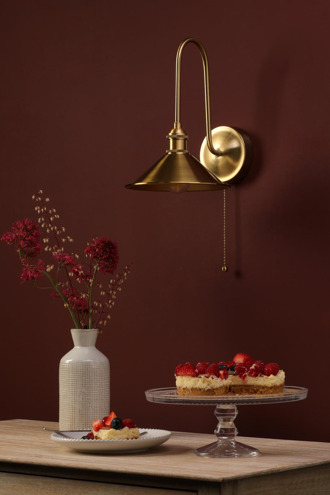 Hadano Wall Light Natural Brass and Aged Brass