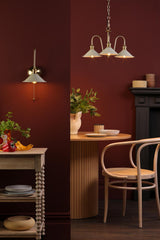 Hadano Wall Light Natural Brass and Matt Taupe