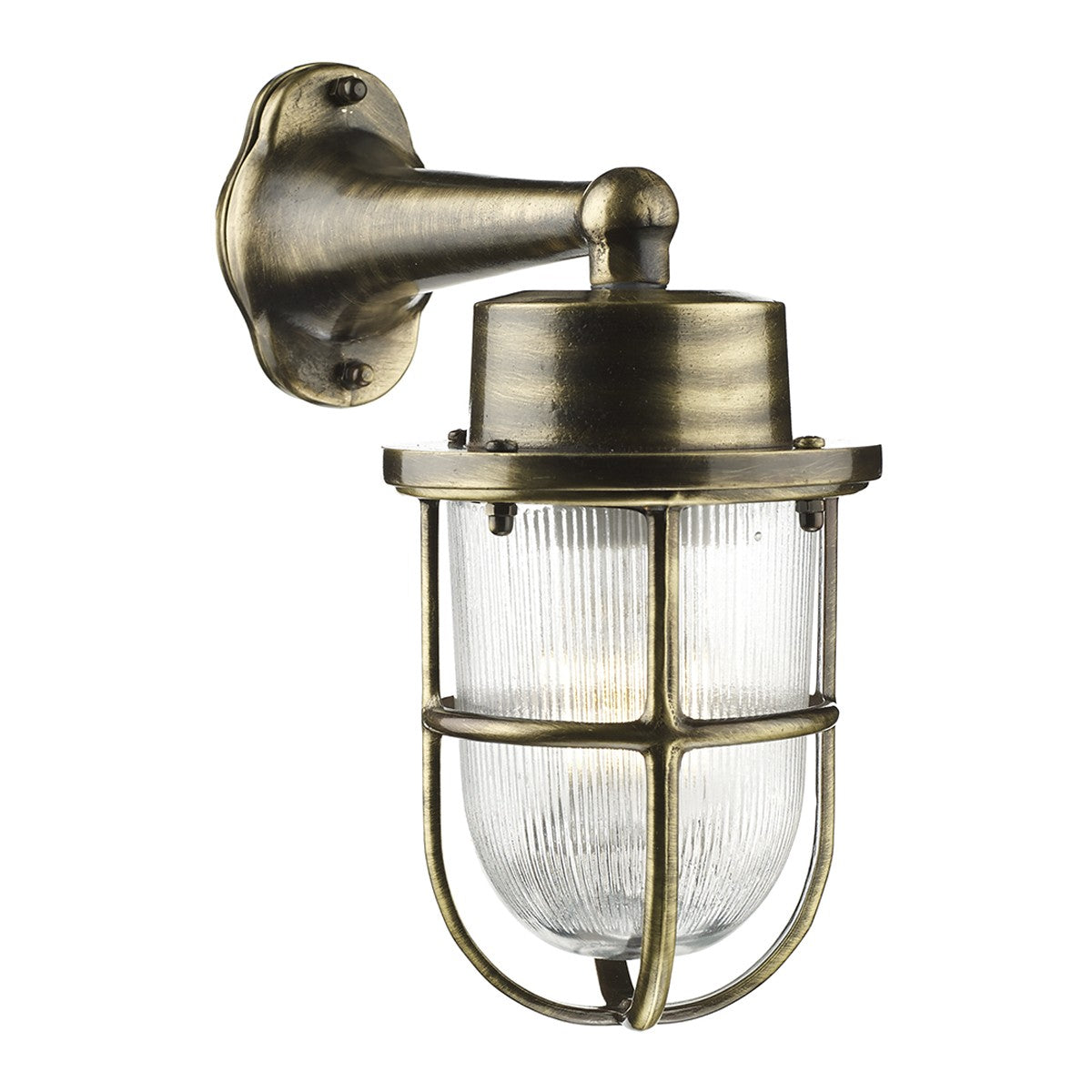 Harbour Wall Light Antique Brass HAR1575 - The Light Company