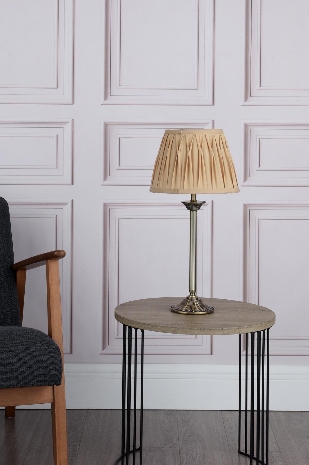 Hatton Table Lamp Antique Brass With Shade