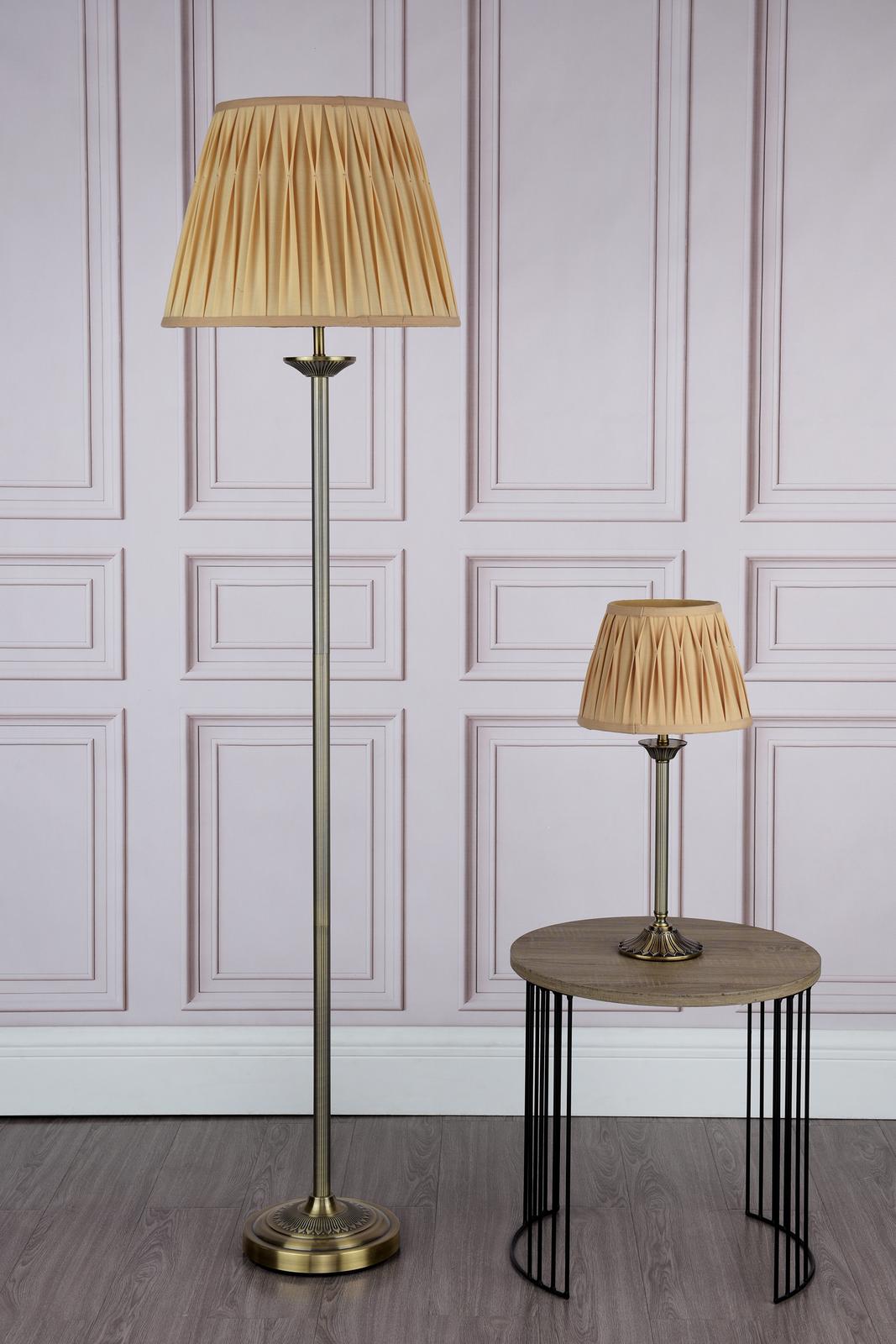 Hatton Table Lamp Antique Brass With Shade
