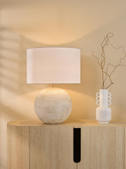 Havana Ceramic Table Lamp Natural Finish With Shade