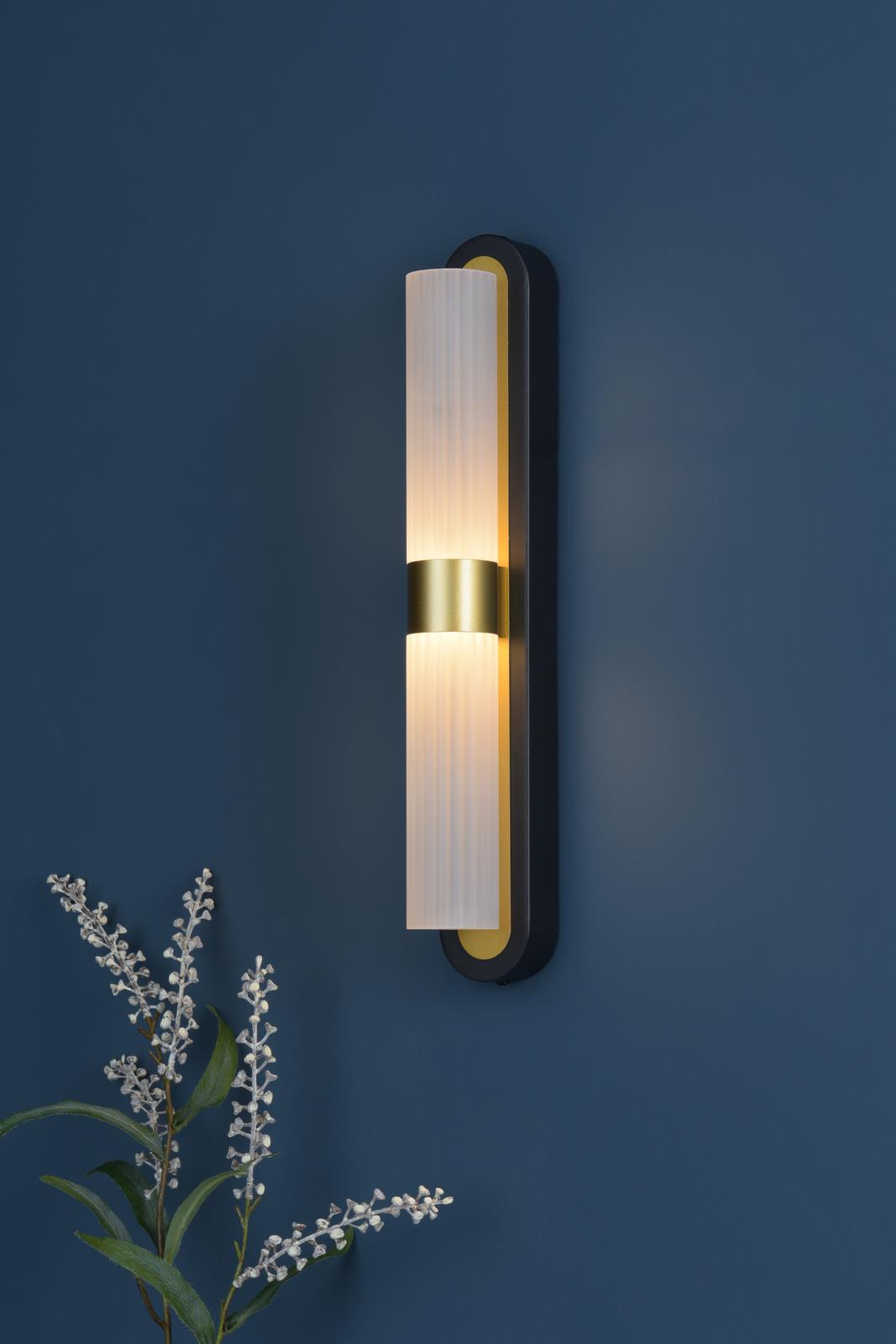 Hessel 2 Light Wall Light Matt Black LED