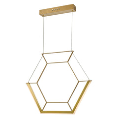 Hexagon Pendant HEX0135 Gold Dar Lighting