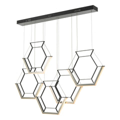 Hexagon Bar Pendant HEX0522 Black Dar Lighting