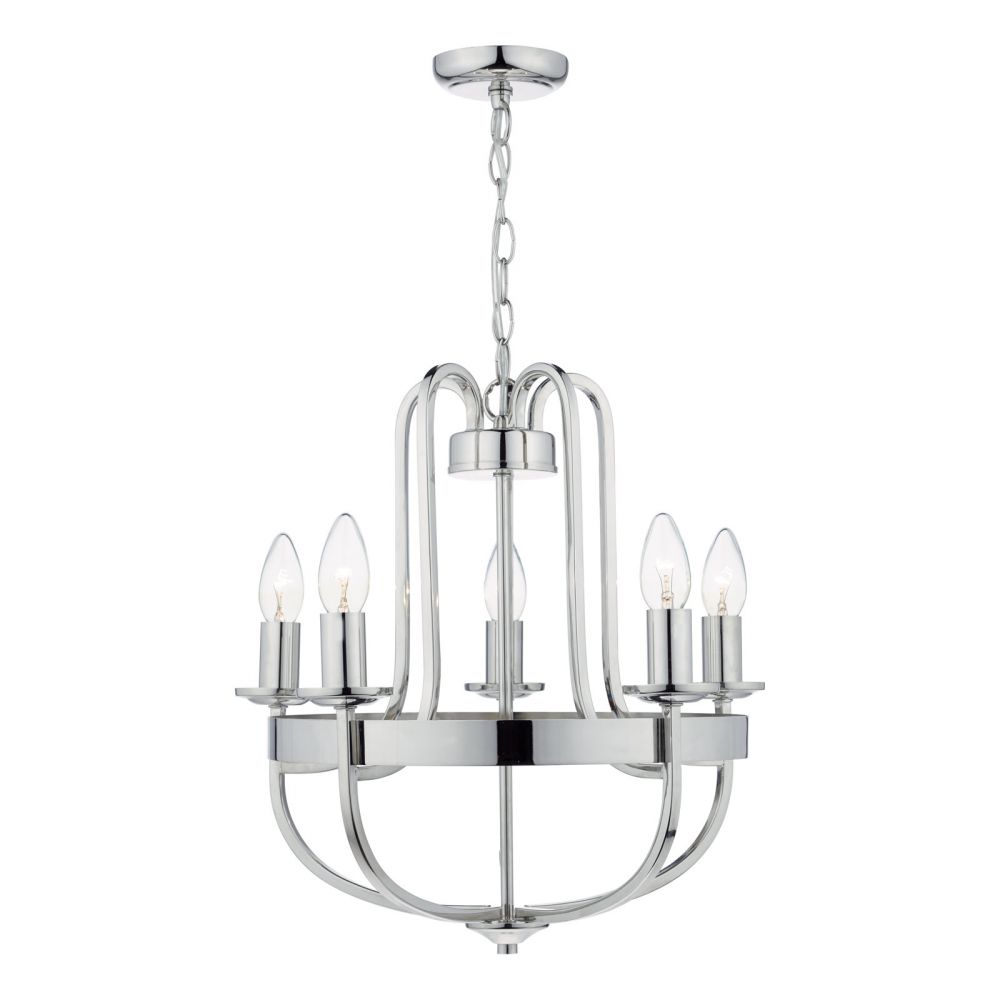 Heythrope 5 Light Pendant Polished Nickel