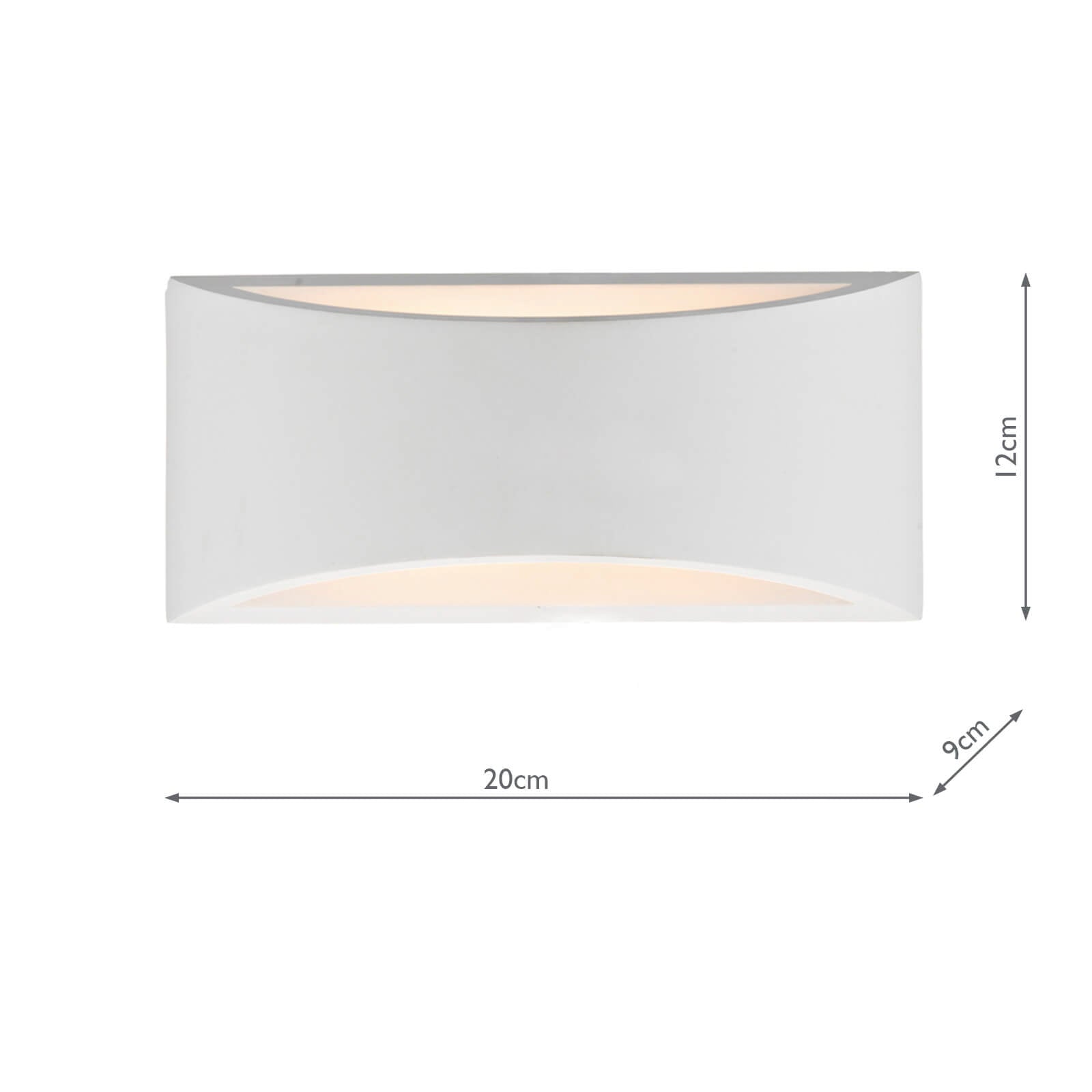 Hove 2 Light Wall Washer Plaster