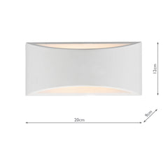 Hove 2 Light Wall Washer Plaster