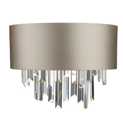 Hurley Wall Light With Bespoke Shade & Crystal Droppers