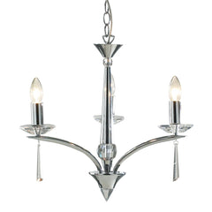 Hyperion 3 Light Dual Mount Pendant Polished Chrome Crystal