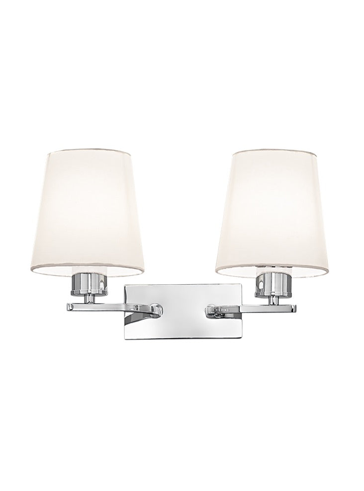 Franklite Hexx 2lt Wall Bracket. chrome