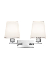 Franklite Hexx 2lt Wall Bracket. chrome