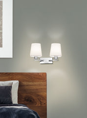 Franklite Hexx 2lt Wall Bracket. chrome