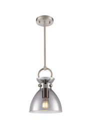 Horizon Pendant Satin Nickel With Smoked Glass