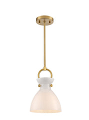 Horizon Pendant Brushed Brass With Opal Glass