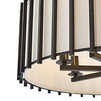 Cagliari 8 Light Pendant Matt Black and Ivory