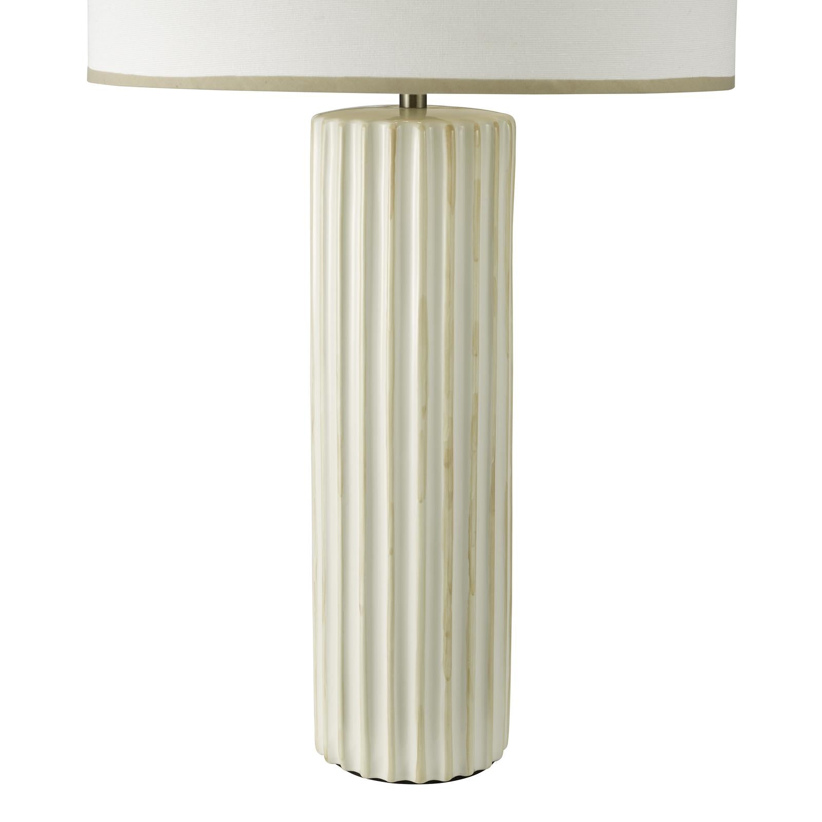 Idella Table Lamp Taupe Ceramic With Shade