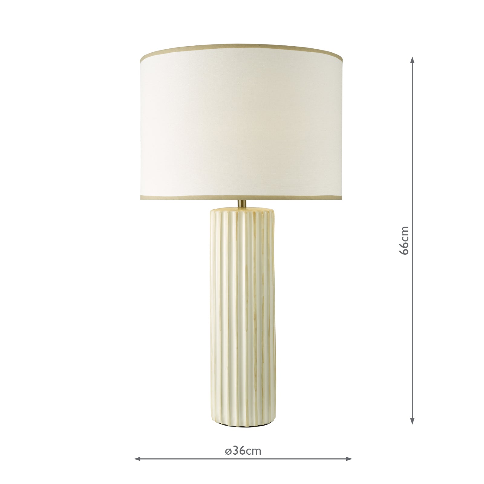 Idella Table Lamp Taupe Ceramic With Shade