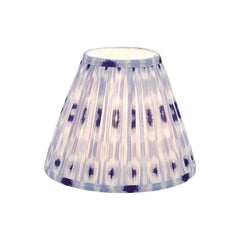 Ikat Blue Cotton Empire Shade 25cm