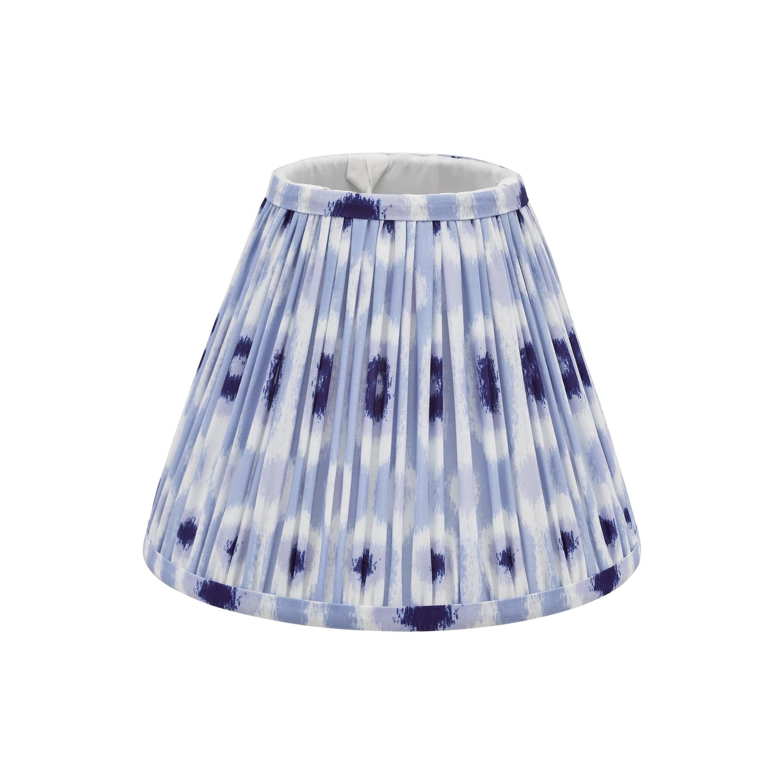 Ikat Blue Cotton Empire Shade 25cm